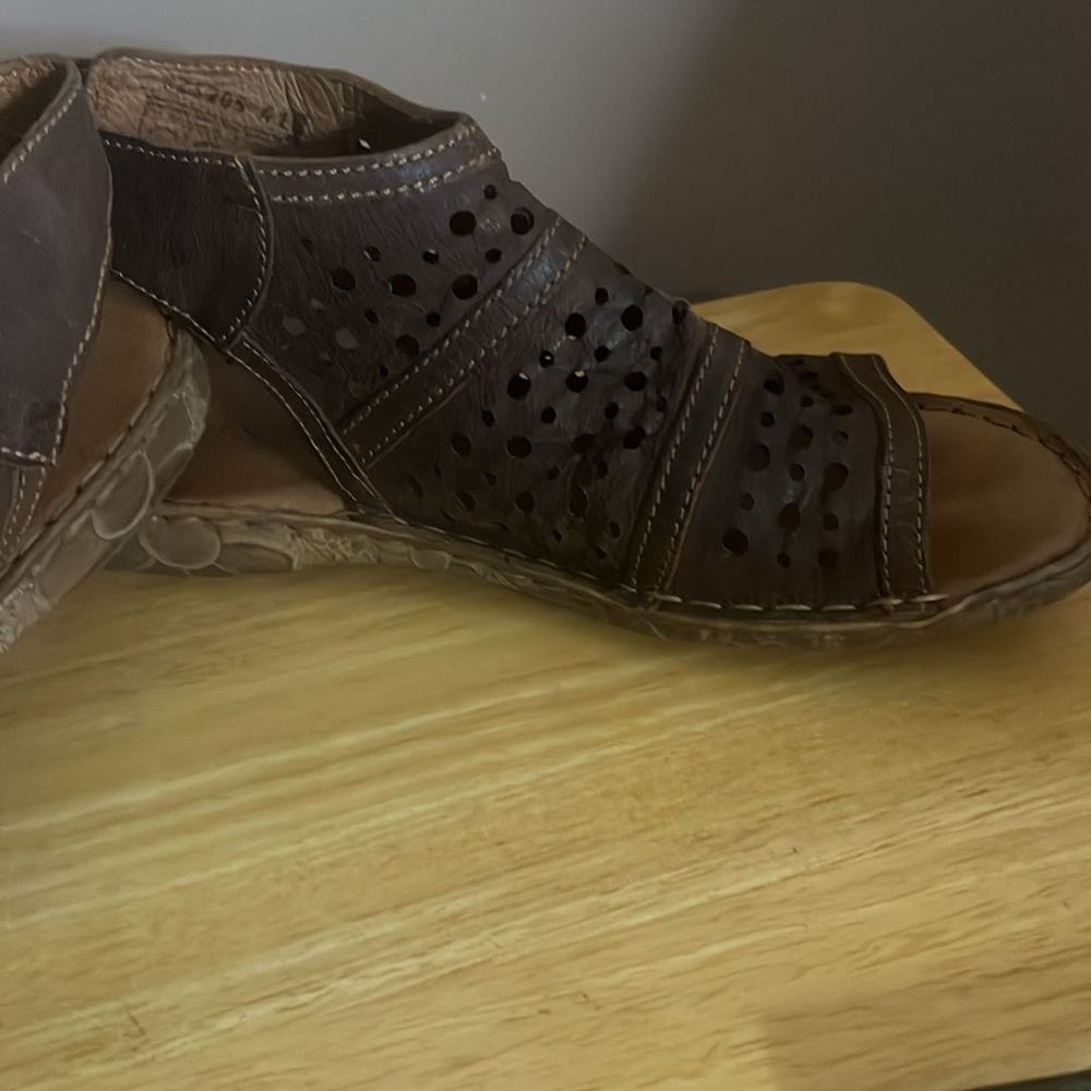 😄Leather open toe sandals eu 41 - Picture 3 of 8